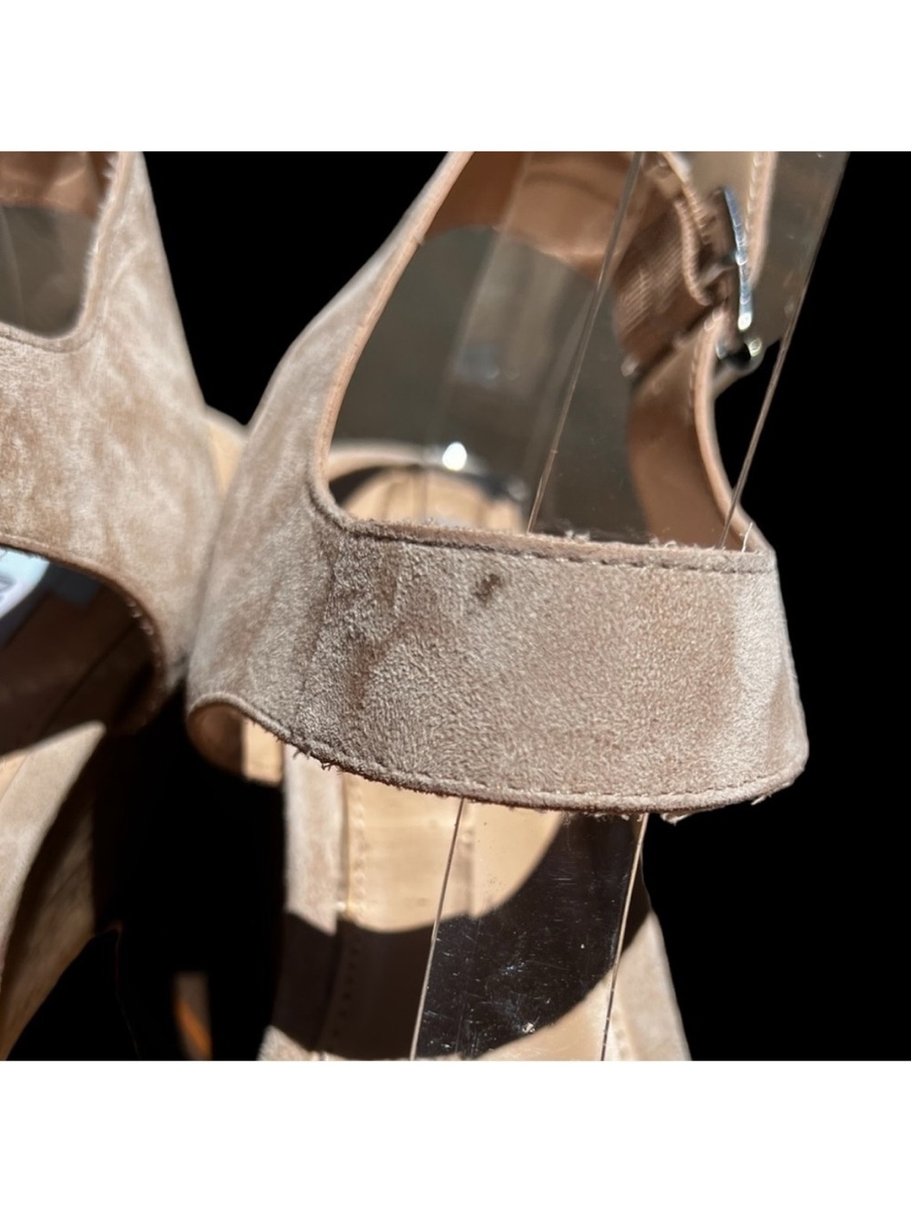 🌻NEW (w/tag) Steve Madden Breath Neutral Suede Flatform Wedge Sandal Size 8.5 - Picture 10 of 10